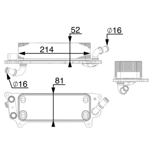 Chladič oleja automatickej prevodovky CLC 77 000P /MAHLE/ - obr. 1