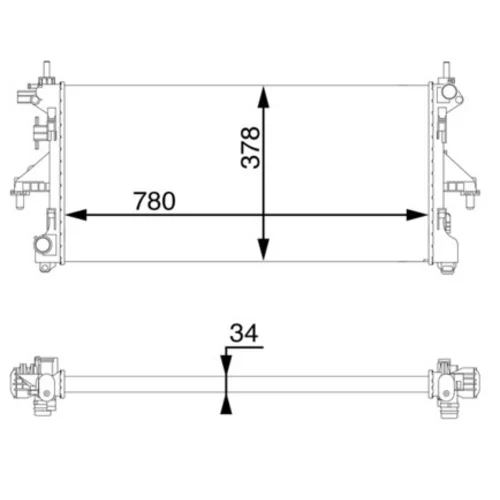 Chladič motora CR 1069 000S /MAHLE/ - obr. 1