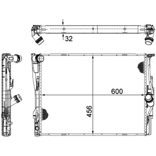 Chladič motora CR 1090 000P /MAHLE/ - obr. 1