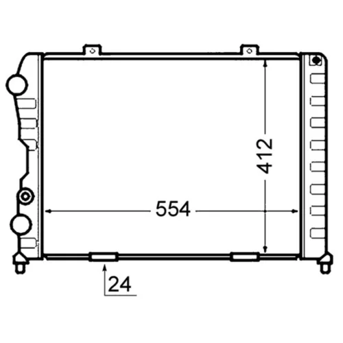 Chladič motora CR 1408 000S /MAHLE/ - obr. 1