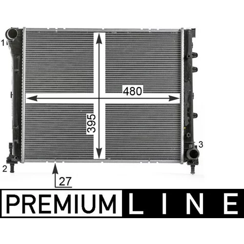 Chladič motora CR 2000 000P /MAHLE/