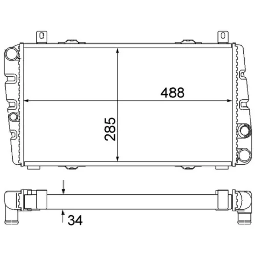 Chladič motora MAHLE CR 2034 000S