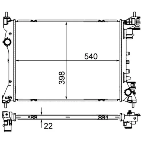 Chladič motora CR 2056 000S /MAHLE/ - obr. 1