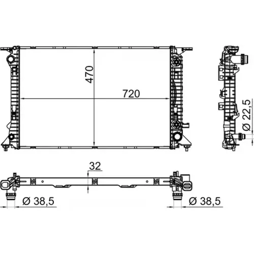 Chladič motora MAHLE CR 2178 000S