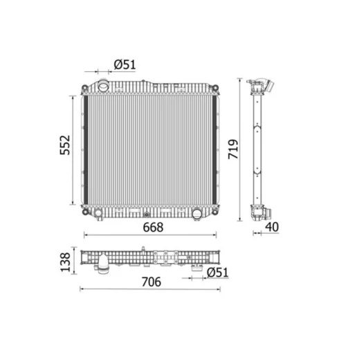 Chladič motora MAHLE CR 2608 000P