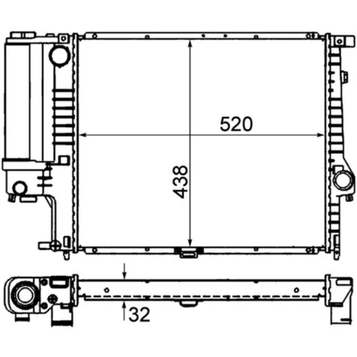 Chladič motora CR 327 000P /MAHLE/ - obr. 1