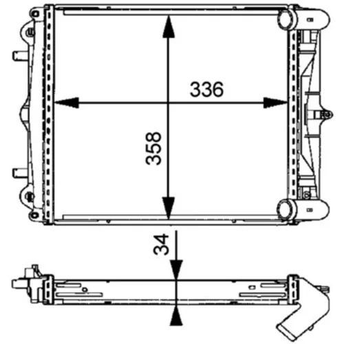 Chladič motora CR 370 000P /MAHLE/ - obr. 1