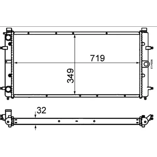 Chladič motora CR 398 000S /MAHLE/ - obr. 1
