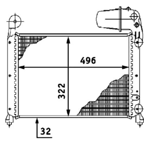 Chladič motora CR 448 000S /MAHLE/ - obr. 1