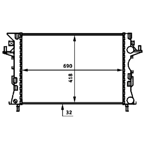 Chladič motora CR 461 000P /MAHLE/ - obr. 1