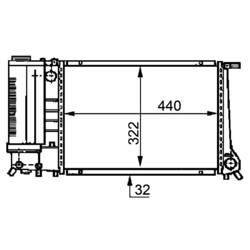 Chladič motora CR 495 000P /MAHLE/ - obr. 1