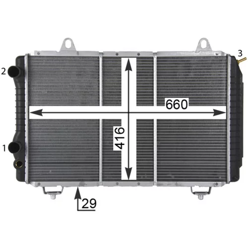Chladič motora CR 499 000P /MAHLE/ - obr. 7