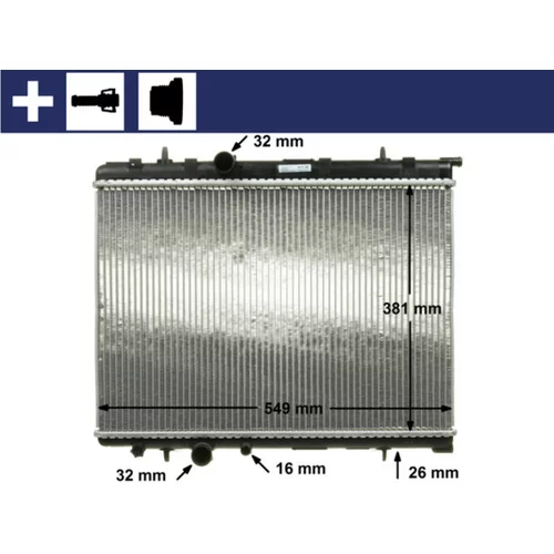 Chladič motora MAHLE CR 524 000S