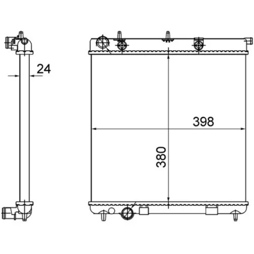 Chladič motora MAHLE CR 558 001S