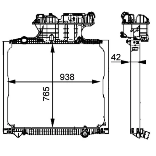 Chladič motora CR 702 000P /MAHLE/ - obr. 1