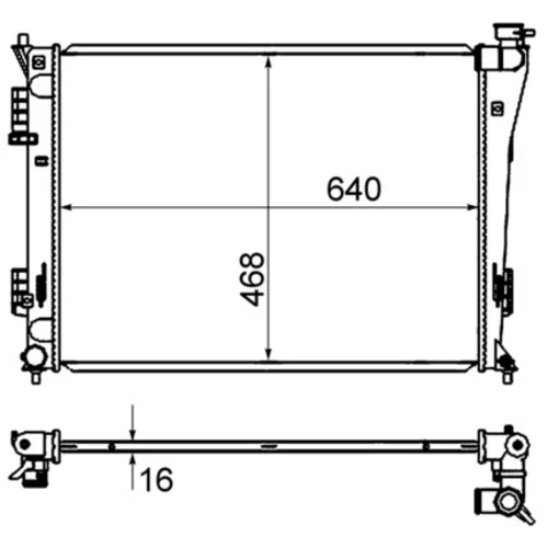Chladič motora CR 846 000S /MAHLE/ - obr. 1