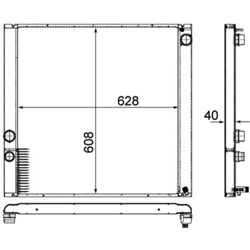 Chladič motora CR 915 000P /MAHLE/ - obr. 1