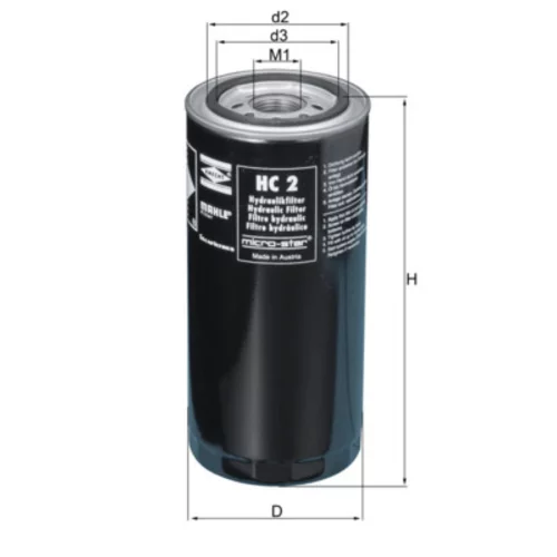 Hydraulický filter automatickej prevodovky MAHLE HC 2