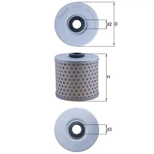Palivový filter MAHLE KX 34