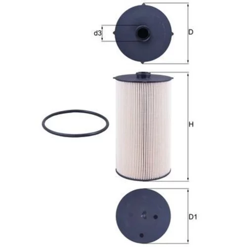 Palivový filter KX 462D /MAHLE/ - obr. 2
