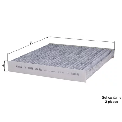 Filter vnútorného priestoru LAK 216 /MAHLE/ - obr. 2