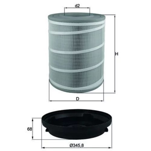 Vzduchový filter MAHLE LX 3480 KIT