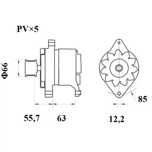 Alternátor MG 601 /MAHLE/ - obr. 1