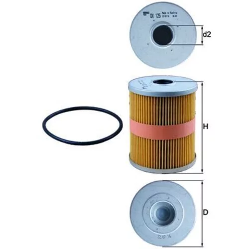 Olejový filter MAHLE OX 125D