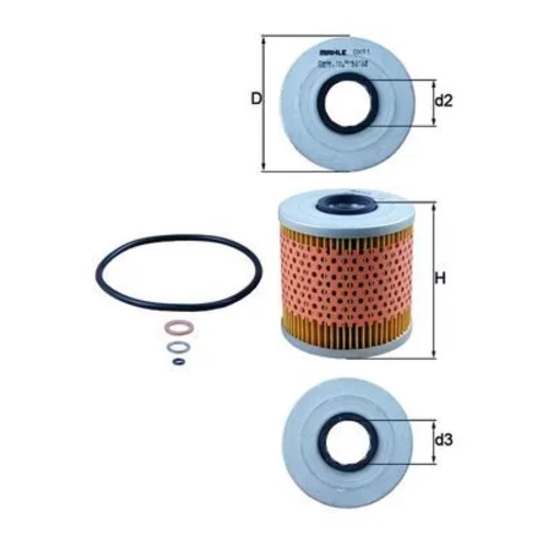 Olejový filter OX 91D /MAHLE/ - obr. 1