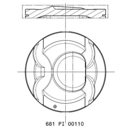 Piest 681 PI 00110 000 /MAHLE/ - obr. 1