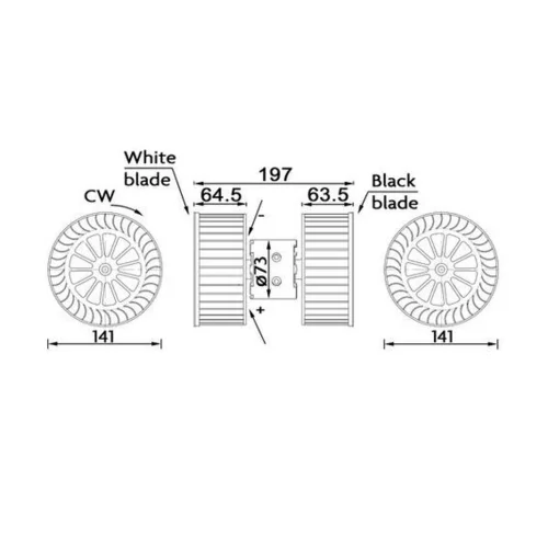 Vnútorný ventilátor AB 192 000S /MAHLE/ - obr. 1