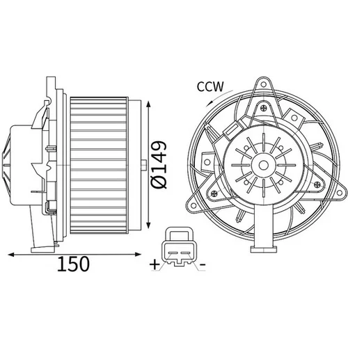 Vnútorný ventilátor MAHLE AB 467 000S