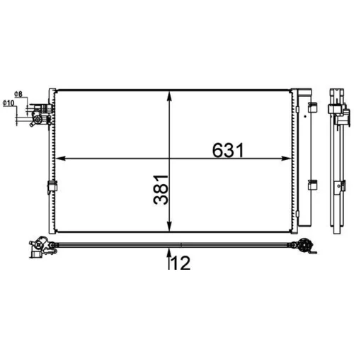 Kondenzátor klimatizácie AC 38 000P /MAHLE/ - obr. 1