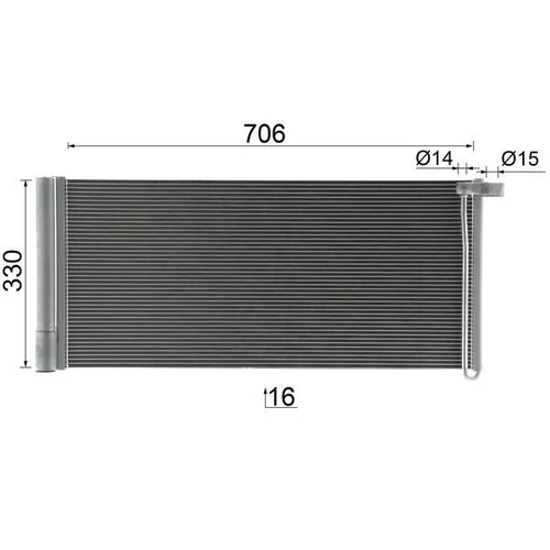 Kondenzátor klimatizácie AC 425 000P /MAHLE/ - obr. 9