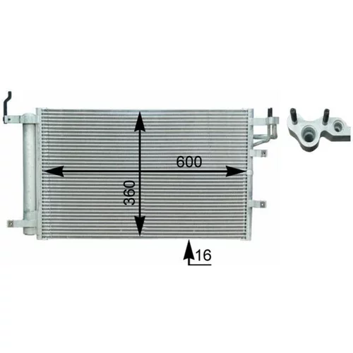 Kondenzátor klimatizácie AC 430 000P /MAHLE/ - obr. 2