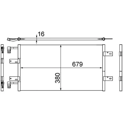 Kondenzátor klimatizácie AC 461 000S /MAHLE/ - obr. 1