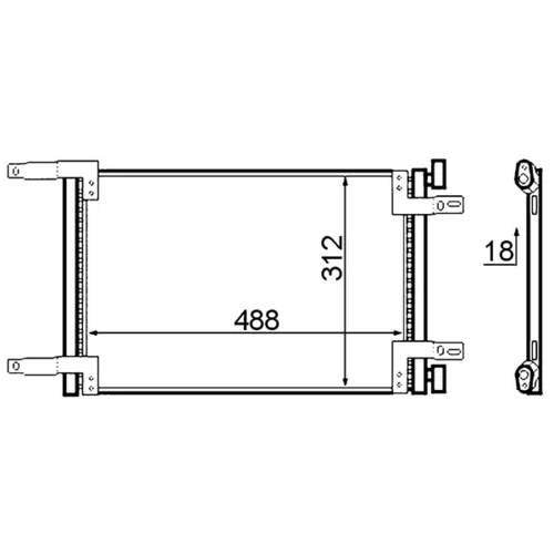 Kondenzátor klimatizácie AC 516 000S /MAHLE/ - obr. 1