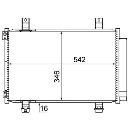 Kondenzátor klimatizácie AC 611 000S /MAHLE/ - obr. 1