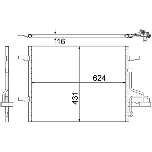 Kondenzátor klimatizácie AC 732 000S /MAHLE/ - obr. 1