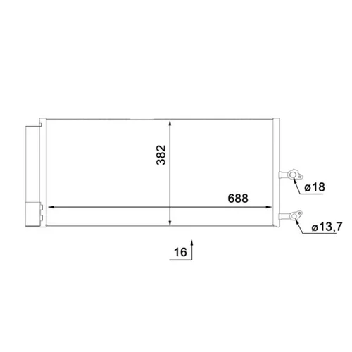 Kondenzátor klimatizácie AC 890 000S /MAHLE/ - obr. 1