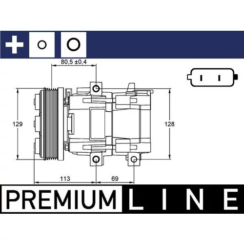 Kompresor klimatizácie MAHLE ACP 101 000P