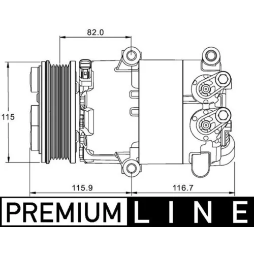 Kompresor klimatizácie ACP 1332 000P /MAHLE/ - obr. 2