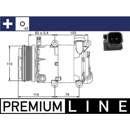 Kompresor klimatizácie MAHLE ACP 864 000P