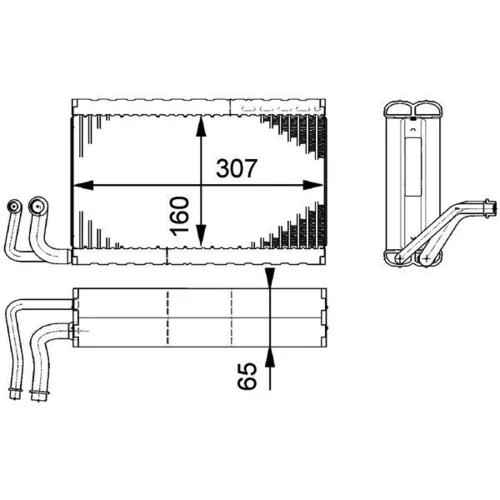 Výparník klimatizácie AE 68 000P /MAHLE/ - obr. 1