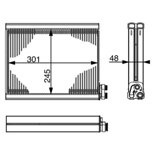 Výparník klimatizácie AE 71 000S /MAHLE/ - obr. 1