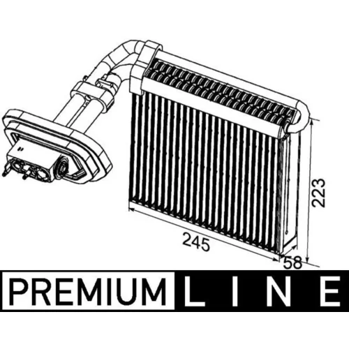 Výparník klimatizácie MAHLE AE 99 000P