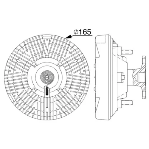 Spojka ventilátora chladenia CFC 239 000P /MAHLE/ - obr. 1