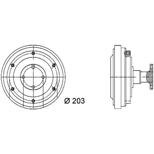 Spojka ventilátora chladenia CFC 36 000P /MAHLE/ - obr. 1
