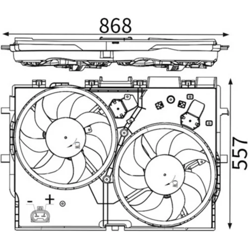 Ventilátor chladenia motora MAHLE CFF 228 000S
