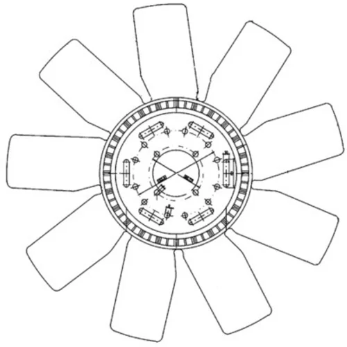 Koleso ventilátora chladenia motora CFW 77 000P /MAHLE/ - obr. 1